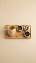 Ceramic Mug & Tea Collection Bamboo Tray